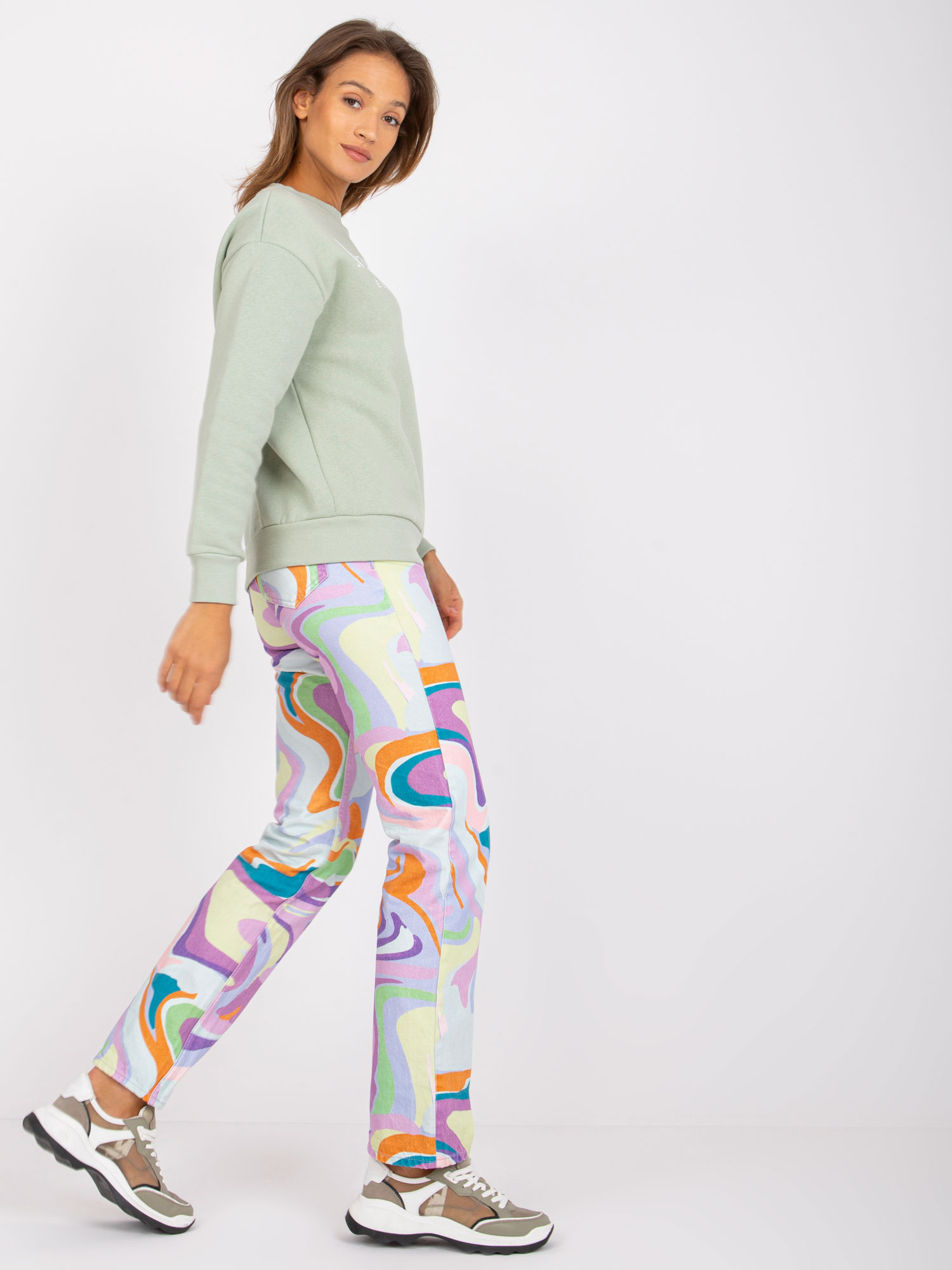 Light-green sweatshirt without hood Alizee SUBLEVEL