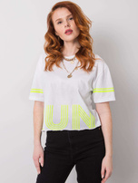 Biały t-shirt z bawełny Marlene