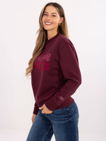 Burgundowa dresowa bluza z naszywką SUBLEVEL