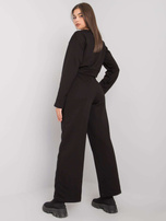 Czarny komplet bawełniany Honorine