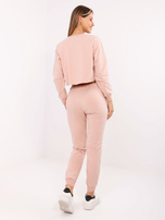 Brudnoróżowy damski komplet z bawełny Monica RUE PARIS 