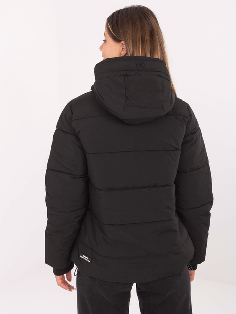 Czarna zimowa kurka z kapturem SUBLEVEL