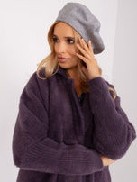 Hurtownia Szary beret damski dzianinowy