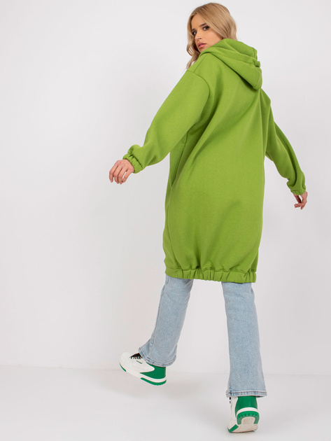 Jasnozielona długa bluza dresowa basic Betty RUE PARIS