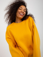 Hurt Ciemnożółta dresowa bluza basic z okrągłym dekoltem