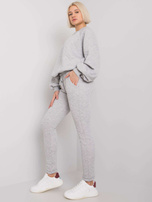 Grey two-piece quilted set Palermo