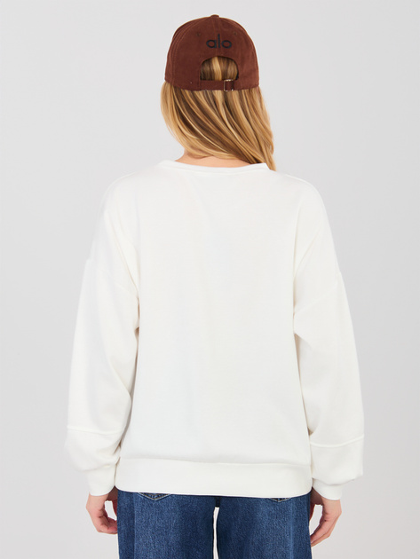 Ecru dresowa bluza z okrągłym dekoltem RUE PARIS