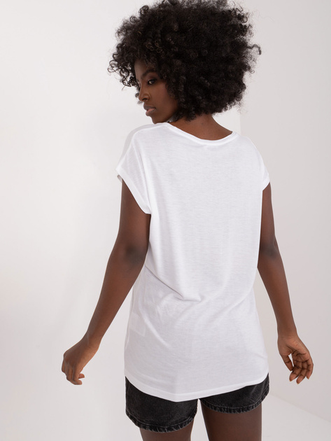 Hurt Biały damski t-shirt z nadrukiem SUBLEVEL