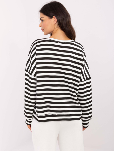 Hurt Czarno-biała bluzka oversize z okrągłym dekoltem