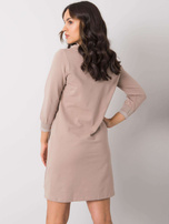 Dark beige cotton dress Sinead RUE PARIS
