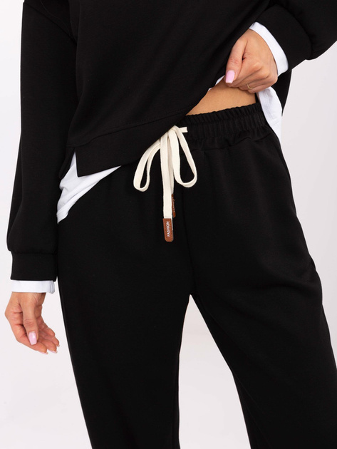 Hurt Czarny dresowy komplet ze spodniami joggerami