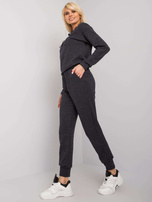 Czarny dwuczęściowy komplet dzianinowy Neya