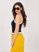 Czarny krótki top bez rękawów SUBLEVEL 