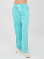 Turkusowe dresowe z prostą nogawką RUE PARIS