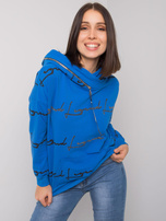 Ciemnoniebieska bluza plus size z kieszenią Jossy