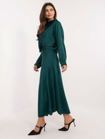 Hurt Ciemnozielona midi spódnica o kroju syrenki