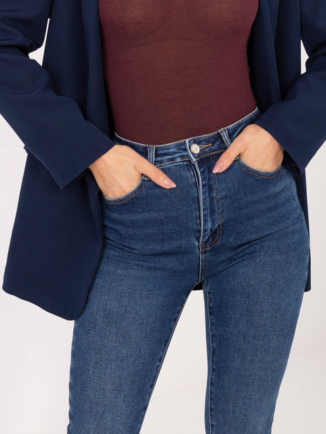 Ciemnoniebieskie jeansy extra high waist