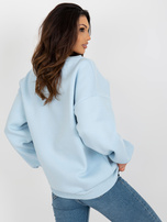 Hurt Jasnoniebieska bluza bez kaptura z naszywkami