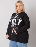Czarna bluza plus size bez kaptura Hackney