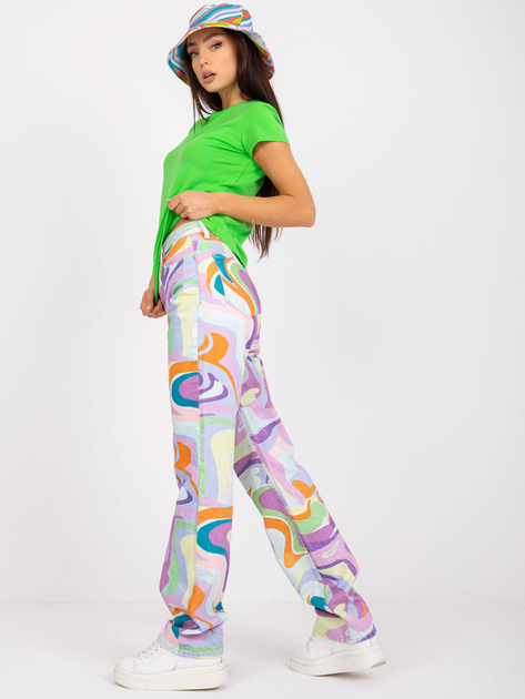 Jasnozielony t-shirt z okraglym dekoltem Peachy