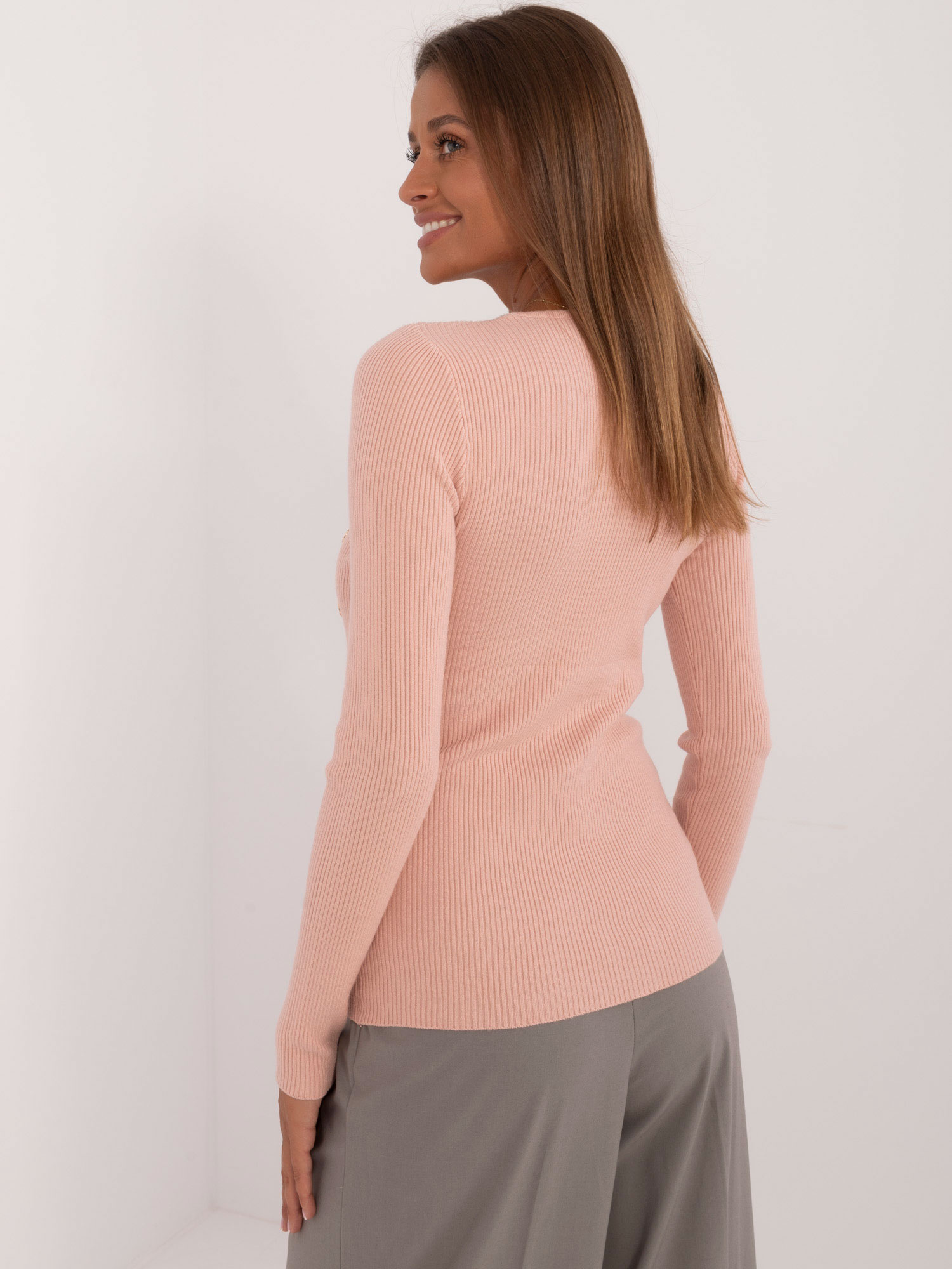 Sweter jasny różowy