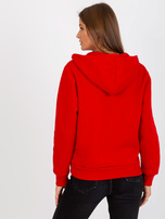 Hurt Czerwona dresowa rozpinana bluza basic z kapturem RUE PARIS