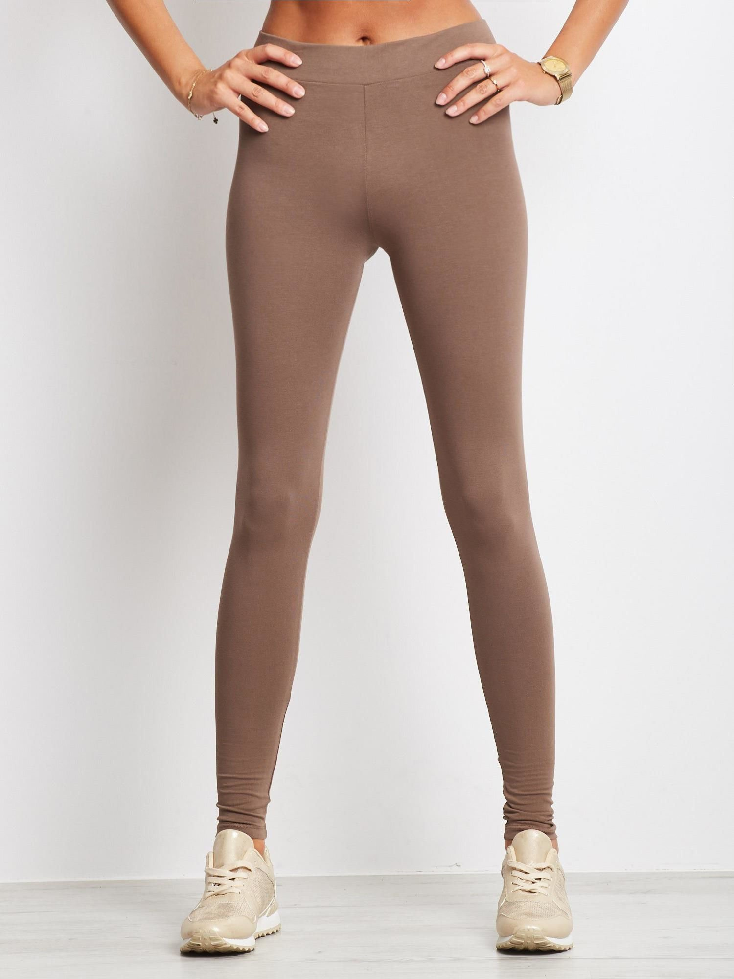 Kavos spalvos legginsai Basic