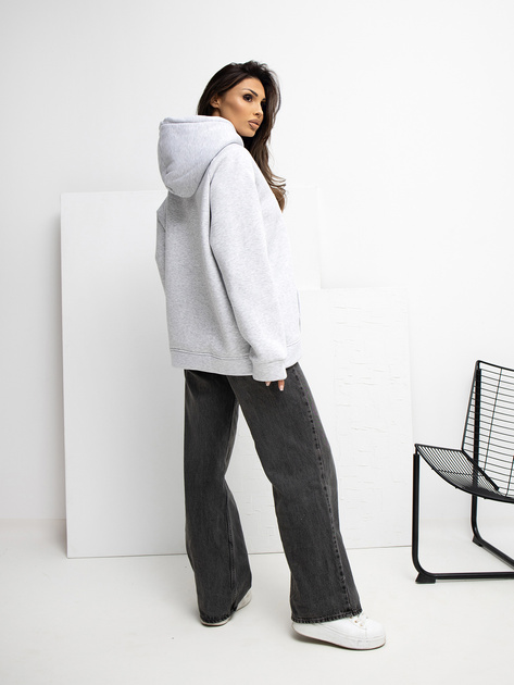 Jasnoszara bluza z napisem prosecco RUE PARIS