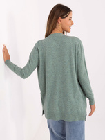 Dark violet cardigan without fastening.