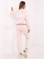 Hurt Jasnoróżowy dresowy komplet damski z ociepleniem