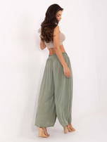 Khaki zwiewne spodnie z wiskozy Surie OCH BELLA 