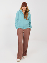 Turkusowa rozpinana bluza z kapturem NATURAL SIDE 