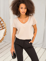 Jasnokawowy t-shirt Emory