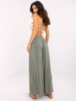 Hurt Khaki zwiewne spodnie materiałowe na lato OCH BELLA