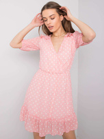 Różowa sukienka z falbaną Paloma SUBLEVEL