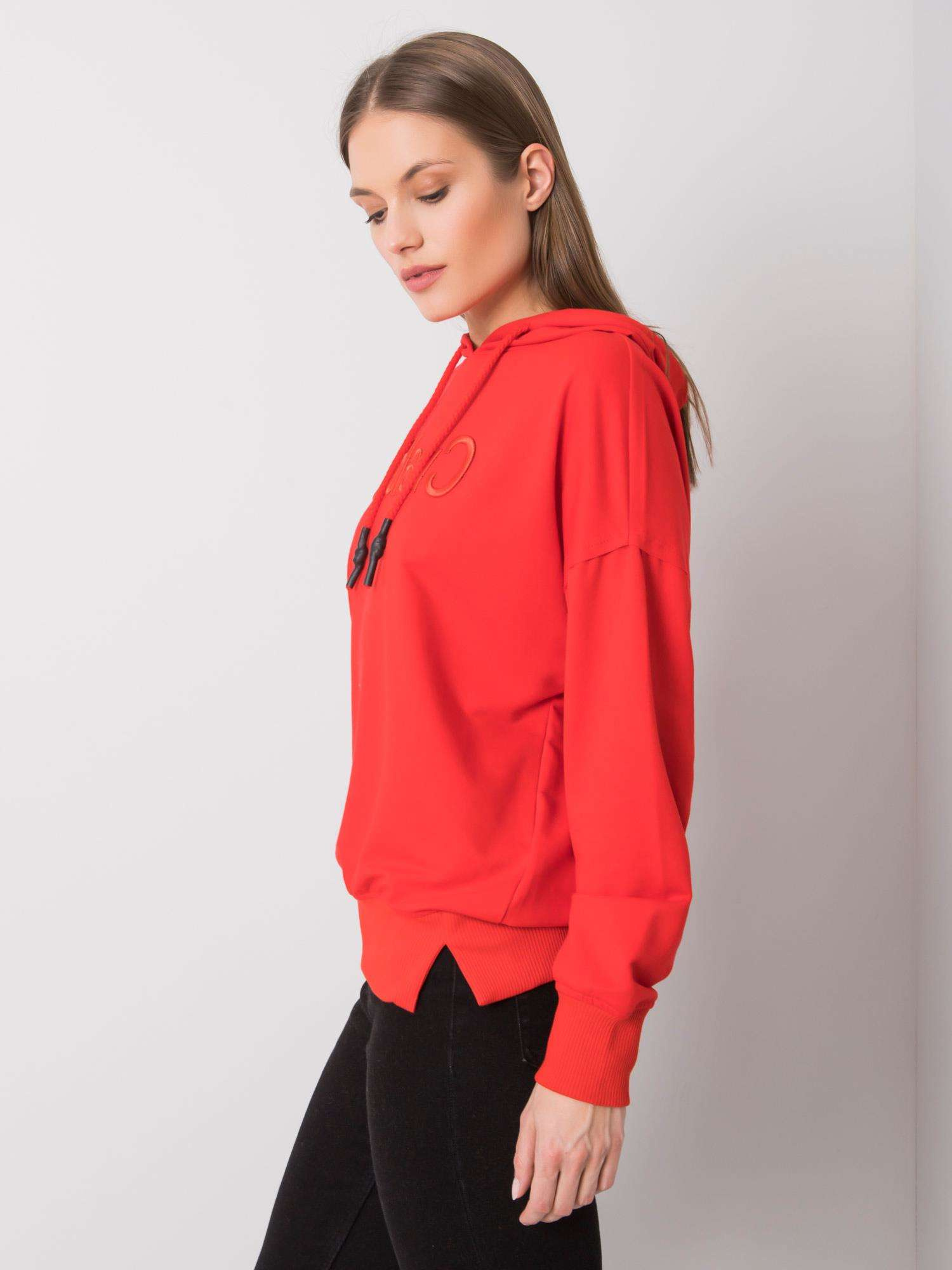 Czerwona bluza z kapturem Nellie