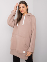 Ciemnobeżowa bluza kangurka Arno RUE PARIS