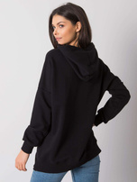 Schwarzer Basic-Hoodie mit Kapuze Cleveland.
