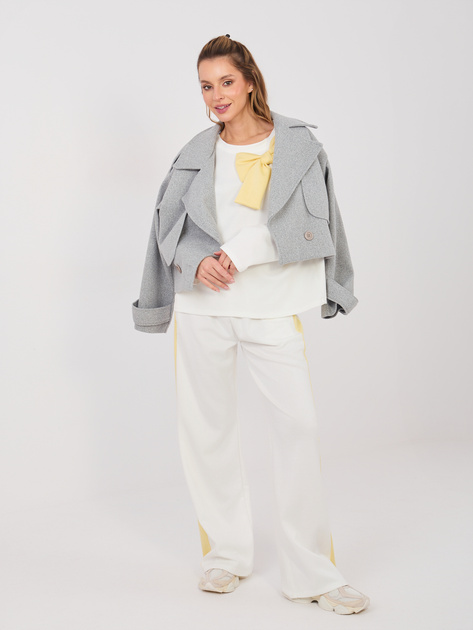 Ecru dresowy komplet z lampasami RUE PARIS