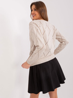 Hurt Beżowy rozpinany sweter oversize z guzikami RUE PARIS