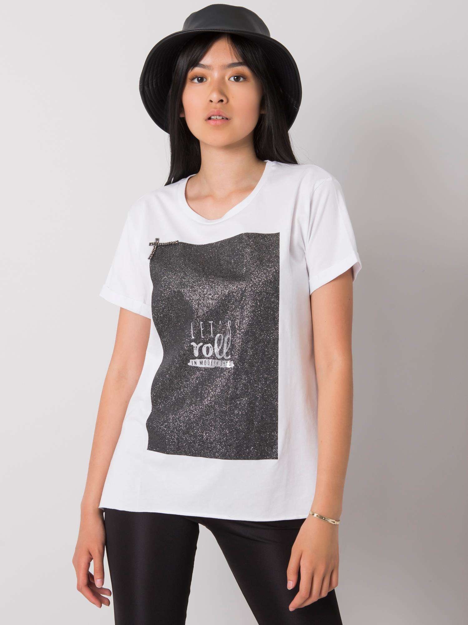 Biały t-shirt Moon