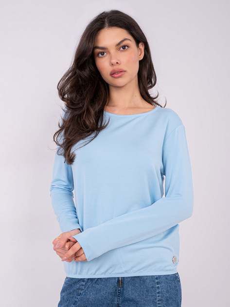 Jasnoniebieska casualowa bluzka z modalu