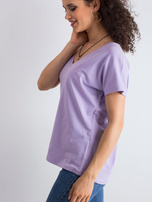 Šviesiai violetinė moteriška marškinėlių Emory.