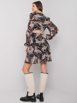 Czarna sukienka damska we wzory Lauderhill