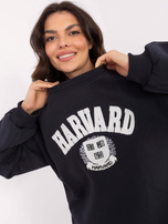 Hurtownia Grafitowa bluza oversize z napisem Harvard