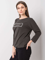 Dunkelkhaki-Bluse Gladys.