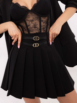 Hurtownia online Czarna mini spódnica z plisowaniem