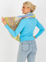 Hurtownia Zielona bawełniana chusta z printem