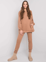 Camelowy dresowy komplet dwuczęściowy Lucia