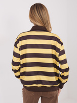 Żółta damska bluza z kołnierzykiem